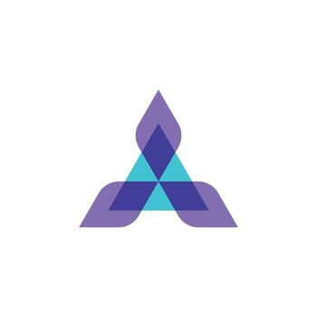 triángulo multiplay logo vector