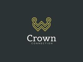 modern crown logo vector