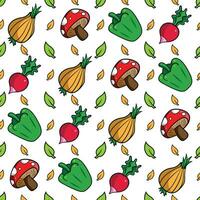 vegetables pattern vector