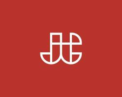 modern letter JC logo vector