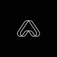 letter A line logo vector