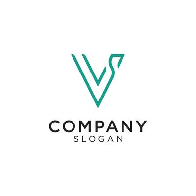 the letter V logo with modifications to the end so it reads VS, SV, VI and IV. Editable and easy to custom