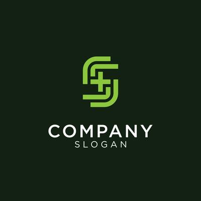The S logo is very sporty. Green and in the middle there is a PLUS symbol.Editable and easy to custom