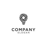 a lamp logo or symbol that has an aesthetic line that makes it unique and original. Editable and easy to custom vector