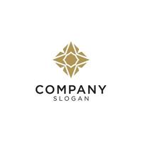 luxury artdeco logo in the form of rhombus and floral. suitable for elegant brand impression. Editable and easy to custom. vector