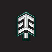 a badge logo with a picture of a pine tree. with a bold style like a logo emblem in general. Editable and easy to custom vector