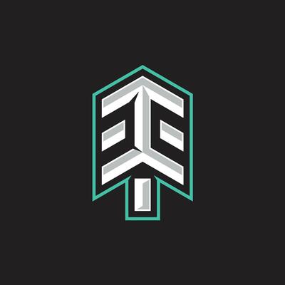 a badge logo with a picture of a pine tree. with a bold style like a logo emblem in general. Editable and easy to custom