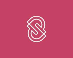 elegant and modern letter S logo. SP or PS monogram vector