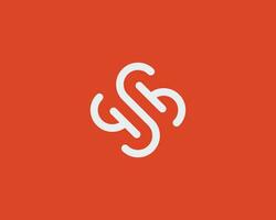 the abstract letter s logo can be interpreted as letters b, d, p, q or g vector