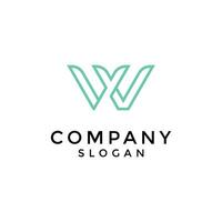 logo combination of the letters Y and W into one form that is elegant and modern. vector
