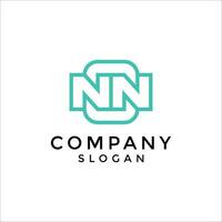 simple NN lettermark logo. vector