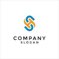 the letter logo SH or HS. merging 2 letters of the alphabet into one attractive logo. vector