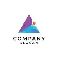 modern triangle A gradient logo. vector