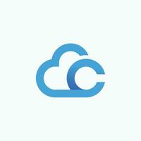 letter C cloud logo. vector