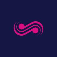 infinity music note logo. vector