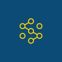 letter S network connect logo vector
