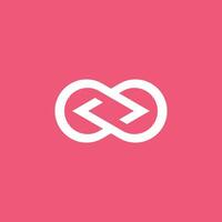 infinity bracket coding logo vector
