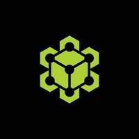 cube network link connection logo vector