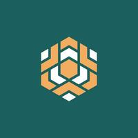 abstract hexagon core logo vector