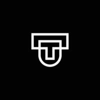 modern and elegant letter TU or UT initial logo vector