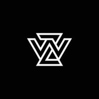 modern and elegant letter ZW or WZ initial logo vector