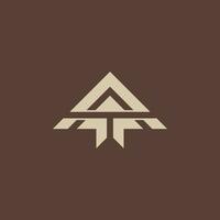 AT or TA logo. perfect combination of letter A and T with arrow symbol vector