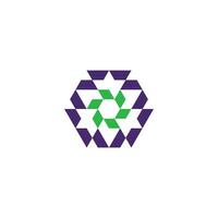 abstract modern hexagonal technology logo vector