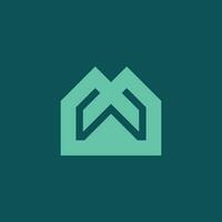 letter W house logo. architecture real estate logo vector