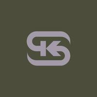 SK or KS logo. the the perfect combination of the letter K and S. initial corporate logo vector