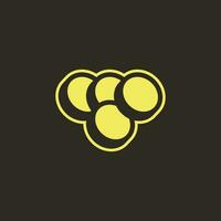 coin logo the letter T. a combination of the coin symbol with the letter T. 4 coins are arranged into the letter T. vector