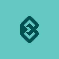 logo letter EB or BE. logo combination between the letters B and E. suitable for technology businesses. simple BE EB monogram. vector