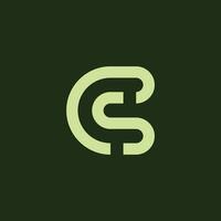 initial letter CS or SC logo. combination of letter C and S. elegant CS monogram vector