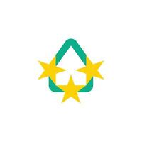 estrella casa logo. propiedad recomendación logo. real inmuebles revisión icono vector