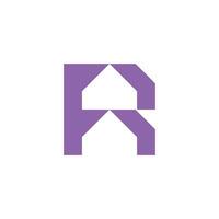 letter R house logo. R construction real estate. modern R building monogram. vector