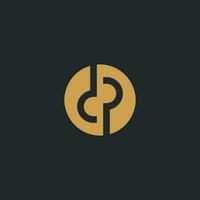 letter DP or PD logo. elegant combination of letter D and P. circle dp logo. vector