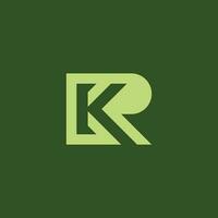 simple modern RK or KR logo. combination of letter K and R logo. vector