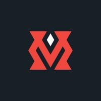 simple elegant letter M gems logo. vector