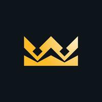 simple and geometric crown logo vector