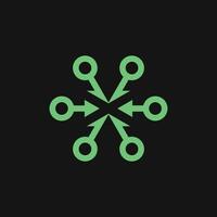 letter X network link connection logo vector