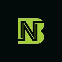 modern stylish letter N and B logo vector