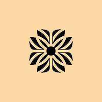 modern abstract and elegant symmetrical floral logo vector