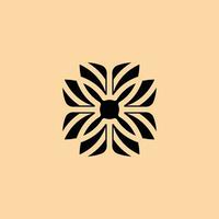 modern abstract and elegant symmetrical floral logo vector