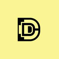 modern letter D and C logo. DC or CD logo vector