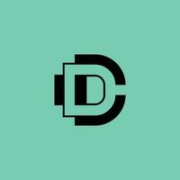 modern letter D and C logo. DC or CD logo vector