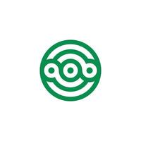 simple abstract letter S circle modern logo vector