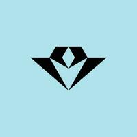 elegant luxury letter V diamond logo vector