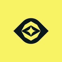 sencillo y moderno estrella ojo logo vector