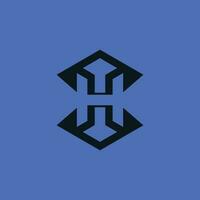 modern initial letter IH or HI branding logo vector