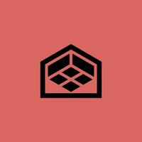 abstract house building interior construction logo vector