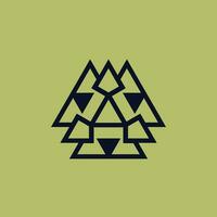bold and modern triangle pattern lines abstract logo vector